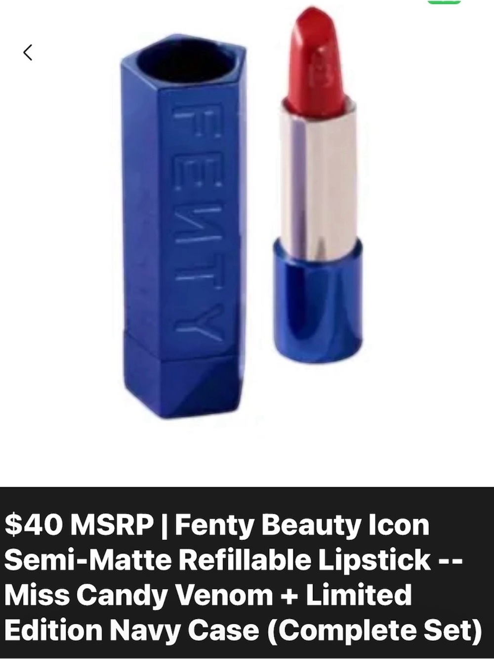 Fenty Beauty Red Lipstick in Vibrant Blue Case - Picture 2 of 2